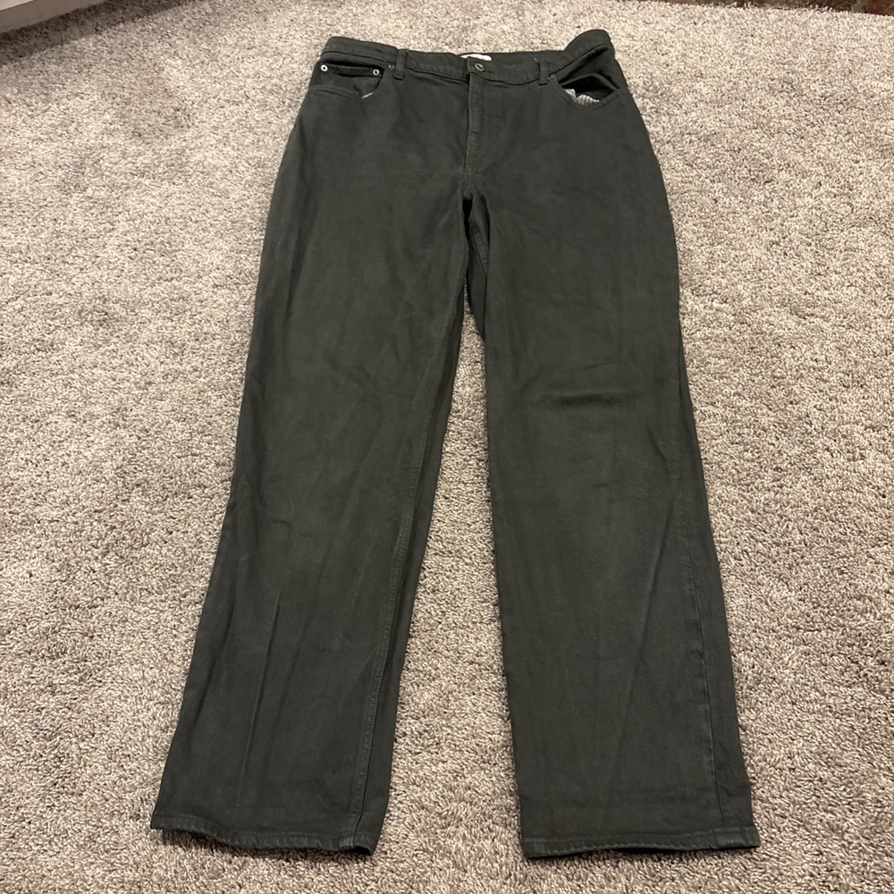 Abercrombie & Fitch The '90s Straight Ultra High Rise 31/12r Jeans RARE GREEN